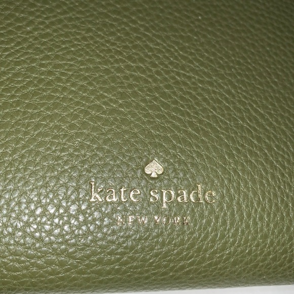 ♠️ kate spade ♠️Marti Pebbled Leather Flap Wallet Crossbody Bag, Enchanted Green - Picture 4 of 13